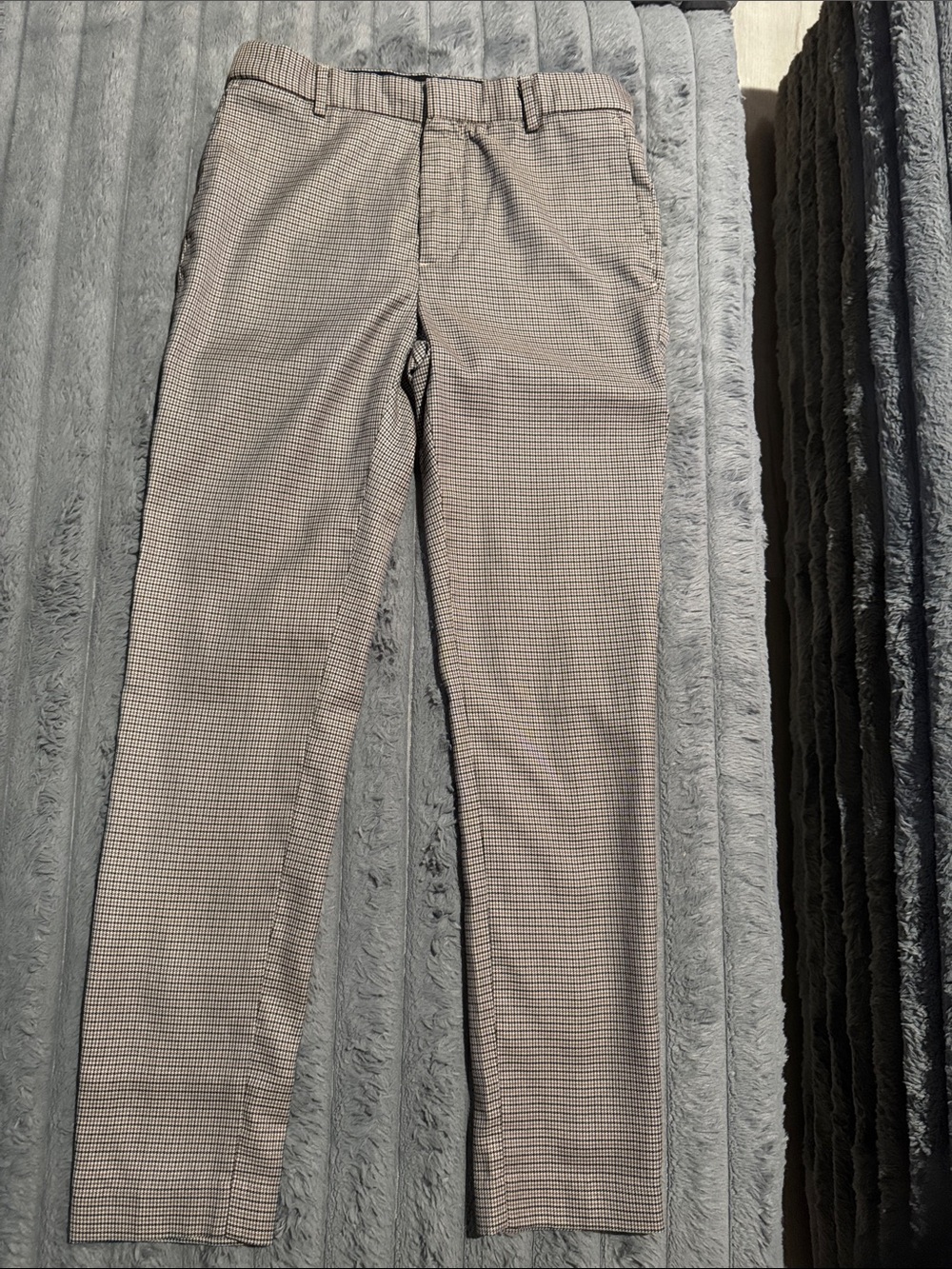 H&M Men’s Slim Check Dress Pants - Beige & Black